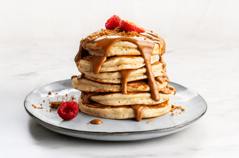 Fluffy Berry Pancake Stack